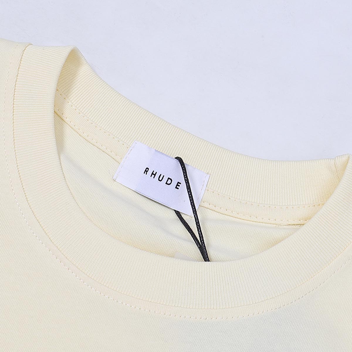 Rhude T-shirts Morocco Seaview Sailing Print Cotton Casual Short Sleeves Men and Women